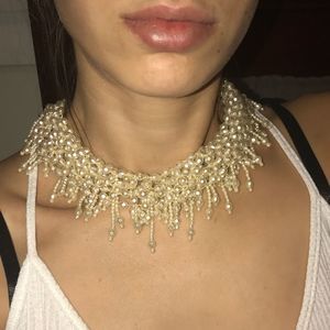 🧚‍♀️Vintage Faux Pearl Dangle Choker EUC